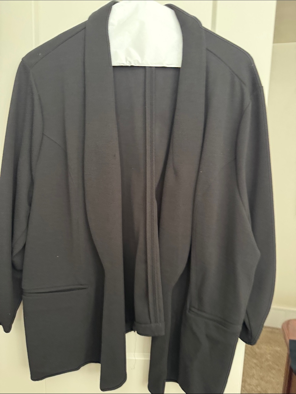 Bar III Black Open-Front Draped Blazer